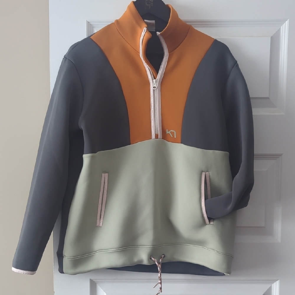 Colorblock Zip-Up Women's Top